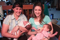 I was able to meet Corrie's baby, Kristyn, for the first time and Corrie met Sauntina!
