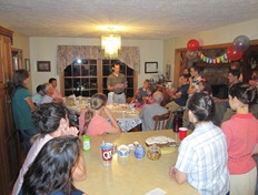 We celebrated Robert's birthday with the Wilkes, Neely and Staddon family.  It was a big birthday celebration!