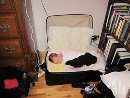 This was Sauntina's sleeping space during our visit. It was just perfect. :)